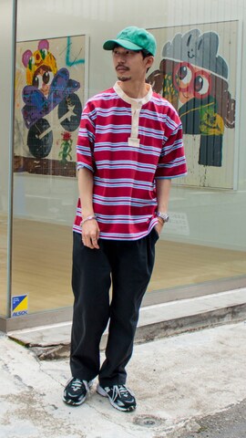 GLOSTERのキャップを使ったkatsuさんのファッション動画