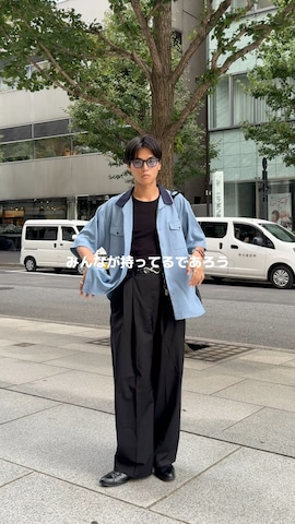 「Adoon plain（アドーンプレーン）のアイテム（トップス）」を使った、KAMMAさん（メンズ・178cm）の夏コーディネート