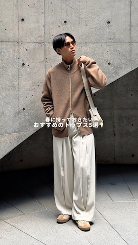 「アイテム（ハンドバッグ）」を使った、KAMMAさん（メンズ・178cm）の春コーディネート