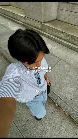 「アイテム（ポロシャツ）」を使った、KAMMAさん（メンズ・178cm）の夏コーディネート