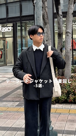 「アイテム（サングラス、ブルー系）」を使った、KAMMAさん（メンズ・178cm）の春コーディネート