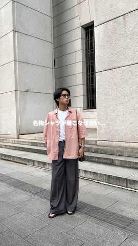 ZARAのシャツ/ブラウス（ピンク系）を使った人気ファッション