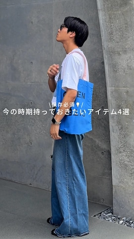 「Toironier（トワロニエ）のToironier/トワロニエ/Elephant Denim（デニムパンツ）」を使った、KAMMAさん（メンズ・178cm）の夏コーディネート