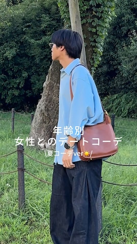 「アイテム（ハンドバッグ）」を使った、KAMMAさん（メンズ・178cm）の夏コーディネート