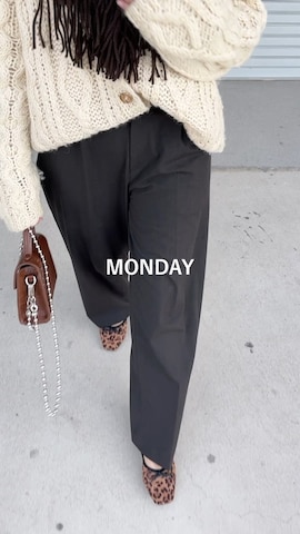 「アイテム（バレエシューズ、グリーン系）」を使った、miniaさん（レディース・158cm）の冬コーディネート