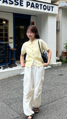 「DHOLIC（ディーホリック）のアイテム（スウェットパンツ）」を使った、ゆづきさん（レディース・160cm）の夏コーディネート