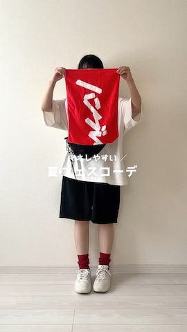 「アイテム（ボディバッグ/ウエストポーチ）」を使った、おさるさん（レディース・153cm）の夏コーディネート