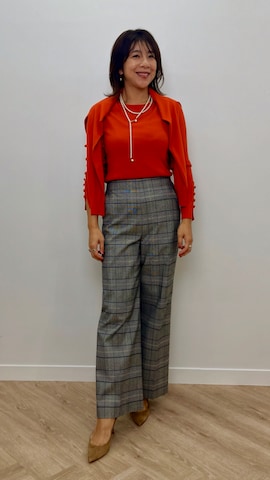 「INED（イネド）のアイテム」を使った、しおりさん（レディース・164cm）の秋コーディネート