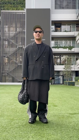 「アイテム（スカート）」を使った、KEIさん（メンズ・168cm）の秋コーディネート