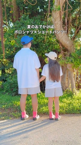 「アイテム（ポロシャツ）」を使った、sui_mmyさん（キッズ・130cm）の秋コーディネート