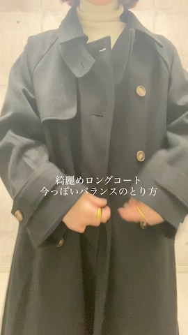 tiptopのステンカラーコートを使ったHITOMIさんのファッション動画