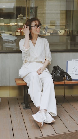 「白スニーカー」｜金子三記(miki)さん（レディース・170cm・40代）の夏コーディネート