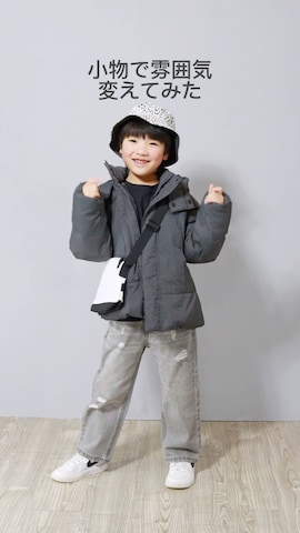 「アイテム（ダウンジャケット/コート）」を使った、Ｒ兄弟さん（キッズ・120cm）の冬コーディネート
