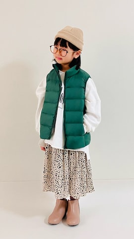 「アイテム（ダウンベスト）」を使った、syun★さん（キッズ・136cm）の秋コーディネート