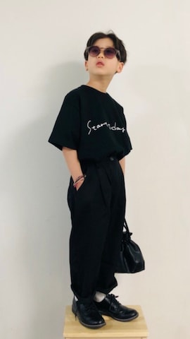 「アイテム（スラックス）」を使った、syun★さん（キッズ・126cm）の春コーディネート