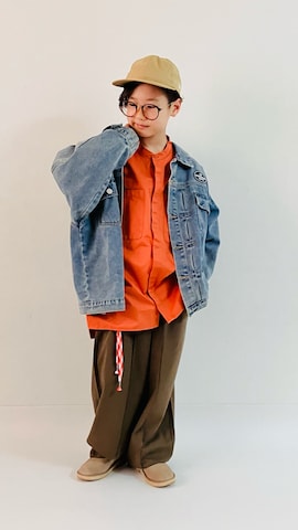 「アイテム（スラックス）」を使った、syun★さん（キッズ・135cm）の秋コーディネート