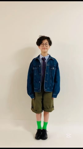 「アイテム（ソックス/靴下）」を使った、syun★さん（キッズ・141cm）の冬コーディネート