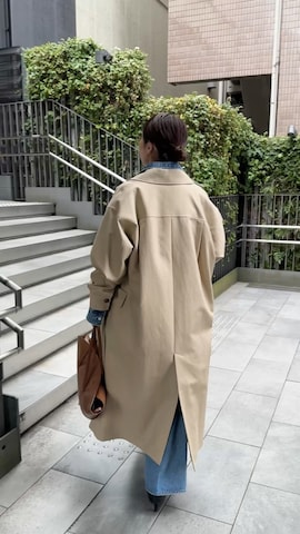 「アイテム（チェスターコート）」を使った、natsuさん（レディース・163cm）の冬コーディネート