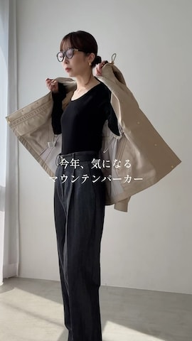 「アイテム（マウンテンパーカー）」を使った、natsuさん（レディース・163cm）の冬コーディネート