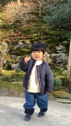 「アイテム（ダウンジャケット/コート）」を使った、YU⭐︎さん（キッズ・80cm）の冬コーディネート