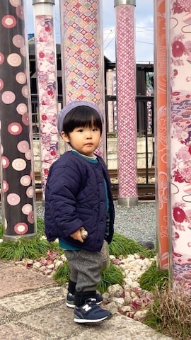 「アイテム（ダウンジャケット/コート）」を使った、YU⭐︎さん（キッズ・80cm）の冬コーディネート