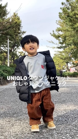 「アイテム（ダウンジャケット/コート）」を使った、YU⭐︎さん（キッズ・90cm）の冬コーディネート
