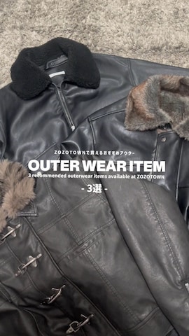 Camphor wood レザーファー2wayリバーシブルジャケット　グレー系 leather/fur faux reversible flight jacket / フェイクレザーファー