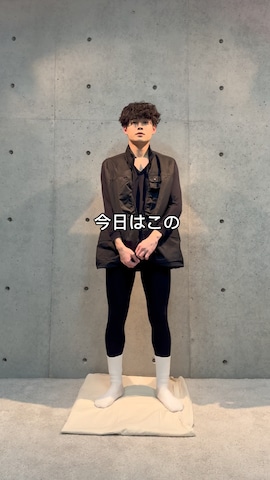 ocosicのベストを使ったYUYAさんのファッション動画