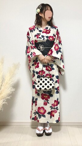 「アイテム（水着/着物・浴衣、シルバー系）」を使った、cocona*さん（レディース・167cm）の夏コーディネート