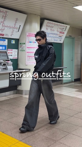 「アイテム（ナイロンジャケット）」を使った、あおいさん（メンズ・174cm・20代）の春コーディネート