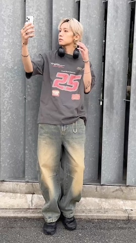 Tシャツ/カットソーを使ったWEGOさんのファッション動画