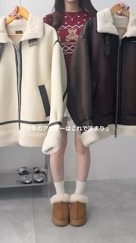 ムートンコートを使ったWEGOさんのファッション動画