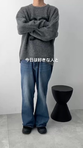 「アイテム（ムートンコート）」を使った、WEGOさん（メンズ・175cm）の冬コーディネート