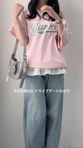 Tシャツ/カットソーを使ったWEGOさんのファッション動画