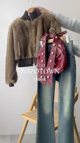 「アイテム（ムートンコート）」を使った、WEGOさん（レディース・160cm）の秋コーディネート