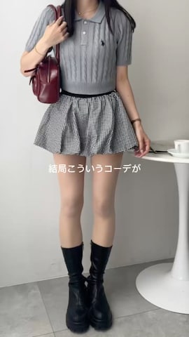 「アイテム（ポロシャツ）」を使った、WEGOさん（レディース・162cm）の春コーディネート