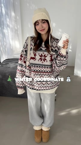 「アイテム（ジャージ）」を使った、WEGOさん（レディース・162cm）の冬コーディネート