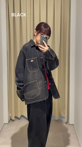 「アイテム（カバーオール）」を使った、たちおかさん（レディース・164cm）の冬コーディネート
