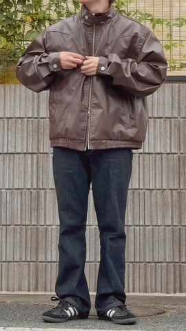 usedのライダースジャケットを使ったみっち~さんのノウハウ動画-ブラウンレザーの良さ🍂