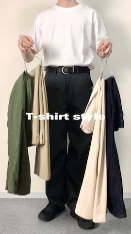 「OUTIL（ウティ）のアイテム（パンツ）」を使った、takakiさん（メンズ・165cm）の夏コーディネート