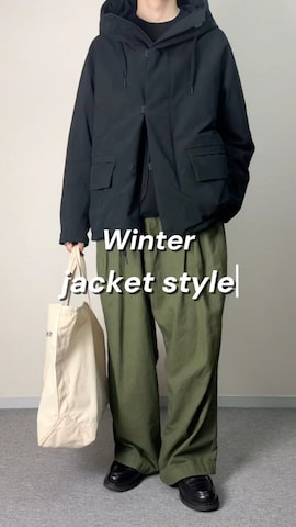 「アイテム（トートバッグ）」を使った、takakiさん（メンズ・165cm）の秋コーディネート