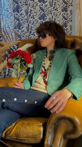 「70s vintageのアイテム（スーツジャケット）」を使った、しょーたさん（メンズ・180cm・20代）の秋コーディネート