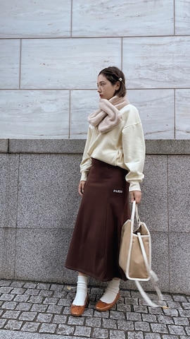 「RUBY AND YOU（ルビーアンドユー）のアイテム（ショルダーバッグ）」を使った、AMOさん（レディース・168cm）の秋コーディネート