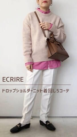 ECRIREのニット/セーターを使ったSACHIさんのファッション動画