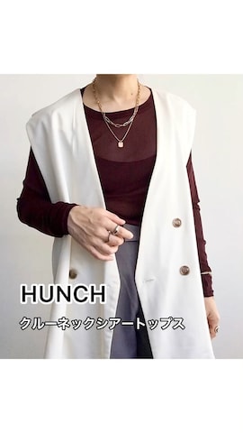 hunchのTシャツ/カットソーを使ったSACHIさんのファッション動画