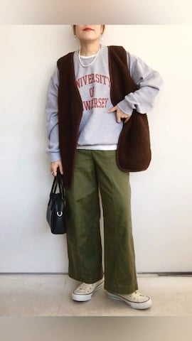 スウェットを使ったSACHIさんのファッション動画