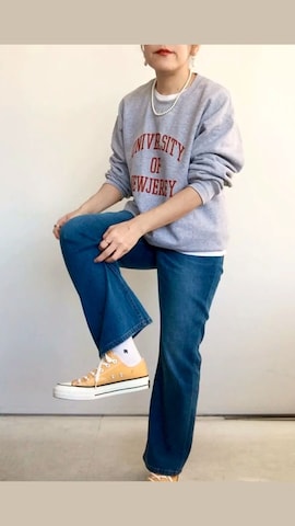 スウェットを使ったSACHIさんのファッション動画