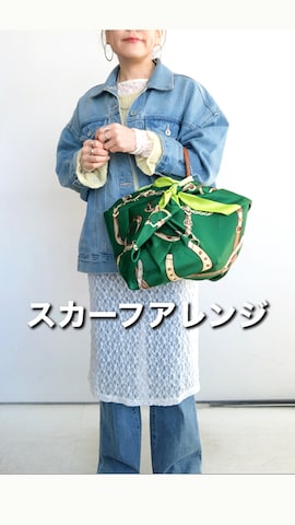 「アイテム（バンダナ/スカーフ）」を使った、SACHIさん（レディース・150cm）の春コーディネート