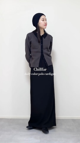 「Chillfar（チルファー）のアイテム（カーディガン/ボレロ）」を使った、ひなさん（レディース・165cm）の秋コーディネート
