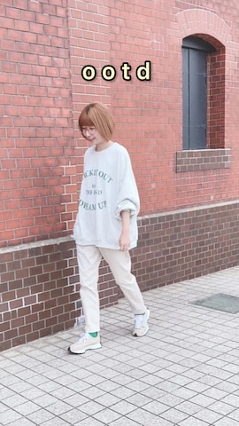 スウェットを使ったRA★SEさんのファッション動画